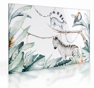Kép - egzotikus állatok (üvegen) (70x50 cm)