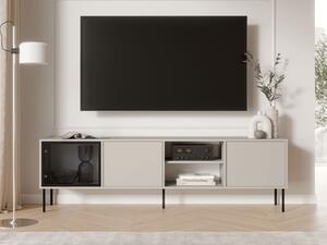 TV-állvány Merevai 103, Üveg, Laminált forgácslap, 60x201x40cm, Kasmír