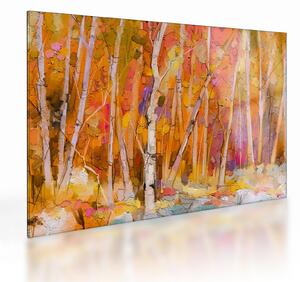 Kép - őszi erdő (üvegen) (70x50 cm)