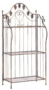Polcrendszer VISANO Fém 123 cm 59 cm Fekete