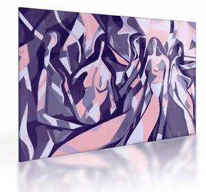 Kép - absztrakt nők (üvegen) (70x50 cm)