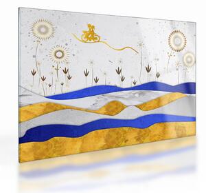 Kép - Arany hegyek (üvegen) (70x50 cm)