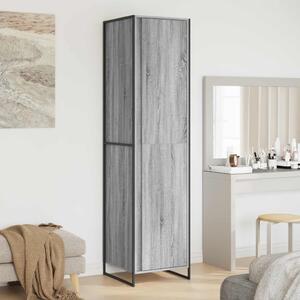 Szekrény tárolóval 2 pcs Szürke Sonoma 50 x 50 x 200 cm Faanyag