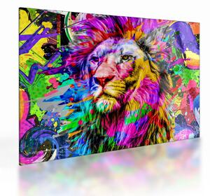 Kép - Oroszlán 3D-s képe (üvegen) (70x50 cm)
