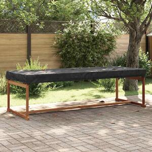 VidaXL Asztal Fedő Egyszínű Fekete 242 x 102 x 15 cm szövet
