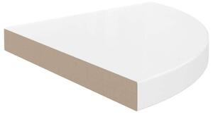 323909 floating corner shelves 4 pcs high gloss white 35x35x3,8 cm mdf