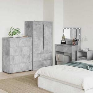 Tároló szekrények 2 pcs Beton Szürke 80 x 48 x 105 cm Faanyag