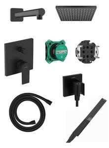 Hansgrohe zuhanyrendszer süllyesztett egységgel együtt matt fekete HGBAL3