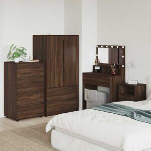 Tároló szekrények 2 pcs Barna Tölgy 60 x 48 x 105 cm Faanyag