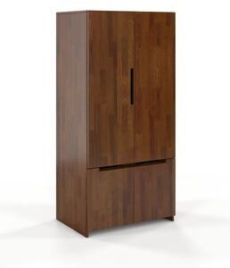Bergman barna fenyőfa ruhásszekrény, 86 x 180 cm - Skandica