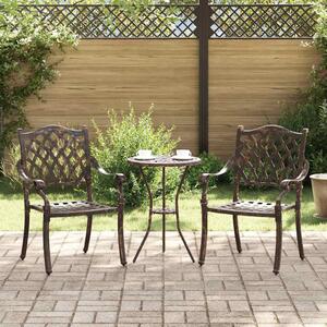 VidaXL Kerti Szék 2 pcs Bronz 56 x 55 x 92.5cm Alumínium