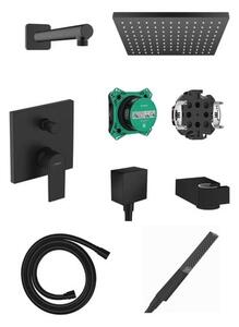 Hansgrohe zuhanyrendszer süllyesztett egységgel együtt matt fekete HGBAL2