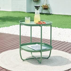 [en.casa] Kerti tálca-asztal Sandefjord acél 57,5x46x46 cm zöld