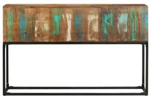 Újrahasznosított Fa Tálalóasztal - Ipari Stílus - 120x30x75 cm