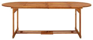VidaXL tömör akácfa kerti étkezőasztal 220 x 90 x 75 cm