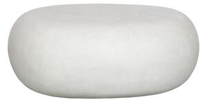 Pebble fehér kerti dohányzóasztal szálas agyagból, 65 x 49 cm - vtwonen