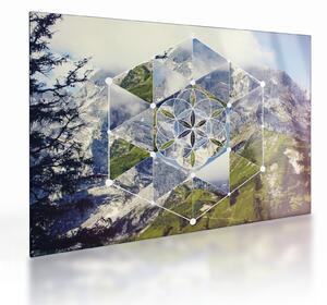 Kép - Geometriai ábra (üvegen) (70x50 cm)