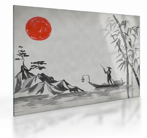 Kép - Fuji-hegy (üvegen) (70x50 cm)