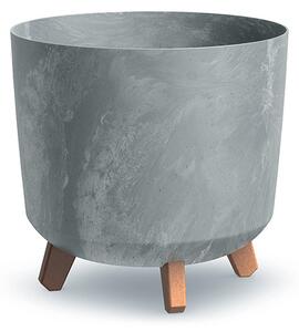 Gracia Tubus Beton Hatású Virágtartó Lábakon - Szürke 30 cm