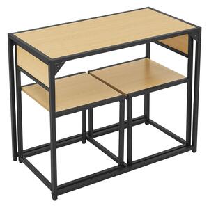 Konyhai asztalkészlet egy asztallal és 2 székkel - világos kivitel