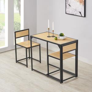 Konyhai asztalkészlet egy asztallal és 2 székkel - világos kivitel