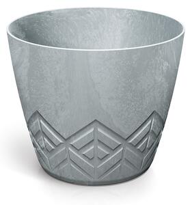 Areco Beton Hatású Kaspó Geometrikus Mintával 15,8 cm