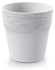 Furu Klasszikus Fehér Kaspó Barázdált Mintázattal 14,5 cm