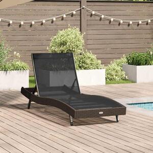 Napozó 1-személy 70 x 197 x 82 cm Poli rattan, fém