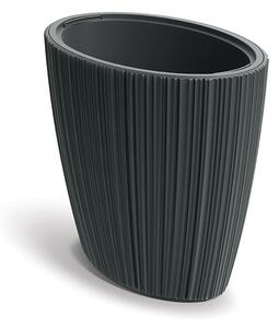 Oro Bordázott Dizájn Virágcserép Sötétszürke 59,5 cm