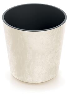 Urbi Round Beton Hatású Kaspó - Krémszínű - 25 cm