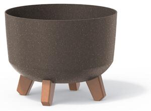 Gracia ECO Wood Kávébarna Virágtartó Lábakon 24 cm