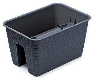 Ratolla Rattan Hatású Erkélyláda Antracit 40 cm