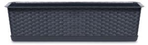 Ratolla Case P Rattan Hatású Virágláda Antracit 58,7 cm