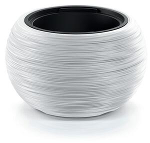 Furu Bowl Gömbölyű Kaspó Fehér 40 cm Bordázott