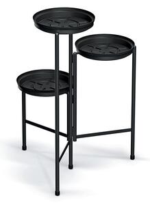 Tol Stand Háromszintes Fekete Növényállvány 420