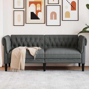 Chesterfield kanapé Sötétszürke 182.5 x 74.5 x 74.5 cm szövet
