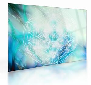 Kép - Merkaba türkiz háttérrel (üvegen) (70x50 cm)