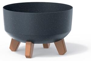 Gracia Low ECO Wood Antracit Virágtartó Lábakon