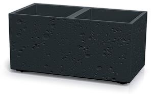 Sierra Case Beton Hatású Osztott Virágláda Fekete 77 cm