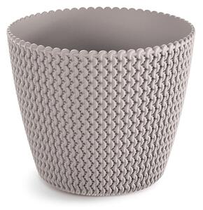 Splofy Kötött Mintás Virágcserép Mokka 15,7 cm