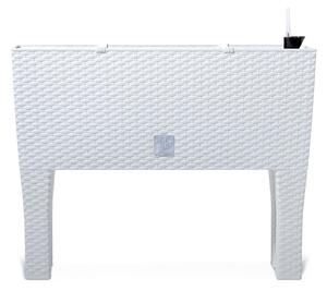 Rato Case High Magasított Műrattan Virágtartó Láda Fehér 60 cm