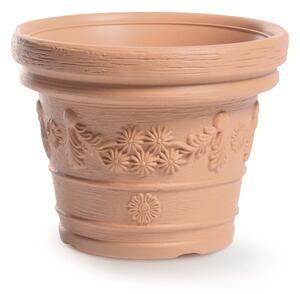 Decora Terrakotta Virágtartó Dombormintás 45 cm