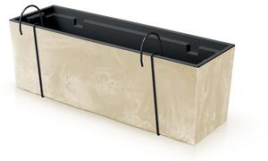 Urbi Case Beton Effect Virágláda Krém 58 cm