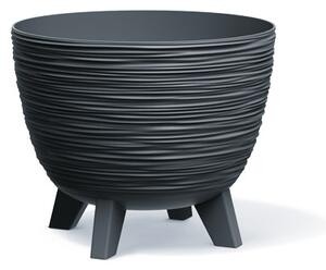 Furu Design Virágtartó Antracit 23,6 cm Bordázott