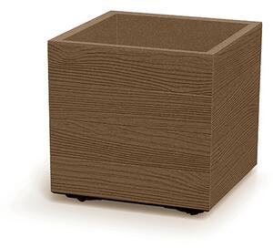 Madera Square ECO Fa Virágtartó Kocka Natúr 38,5 cm