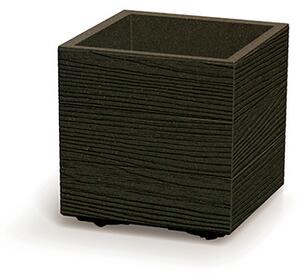 Madera Square ECO Fa Virágtartó Kocka Kávébarna 29 cm