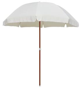 Homokszínű napernyő acélrúddal 240 cm