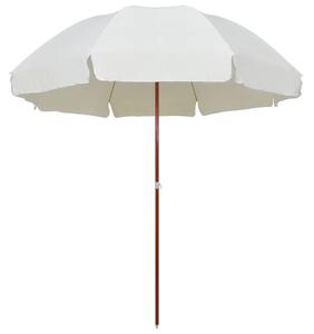 Homokszínű napernyő acélrúddal 300 cm