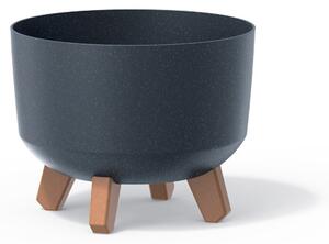 Gracia ECO Wood Kaspó Antracit Fa Lábakkal 23,8 cm