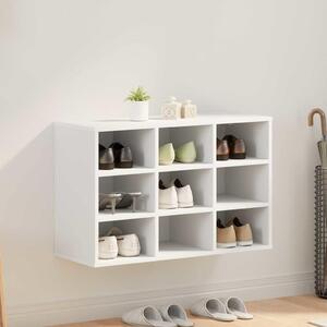 Cipősszekrény polcokkal Fehér 77.5 x 30 x 51 cm Faanyag